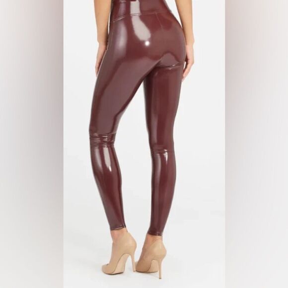 NWT New SPANX Faux Patent Leather Liquid Gloss LEGGINGS 20301R Medium - Picture 2 of 5